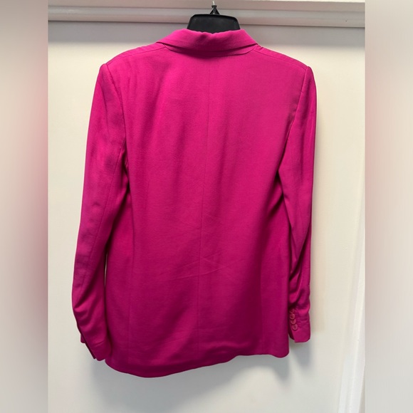 Zara Fuchsia Pink Flowy Blazer & Pajama Pant Set Size Small - Picture 5 of 12